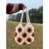 Arshlaza Sunflower Crochet Bag (White)