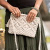 Arshlaza Macrame Stella White Cotton Bag