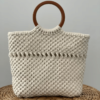 Arshlaza Macrame Stella White Cotton Beach Bag