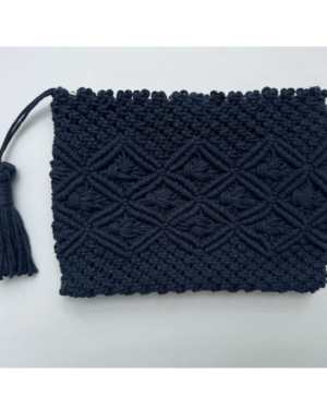 Arshlaza Macrame Stella Darkblue Cotton Clutch