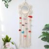 ARSHLAZA Cotton Wall Mirror with Boho Fringes