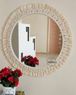 ARSHLAZA Macrame Mirror Art Boho Decor Macrame Decorative Mirror [M78]1