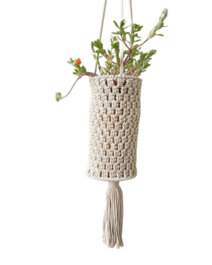 Arshlaza Macrame Bottle Plant Hanger Hanging Planter