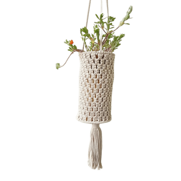 Arshlaza Macrame Bottle Plant Hanger Hanging Planter