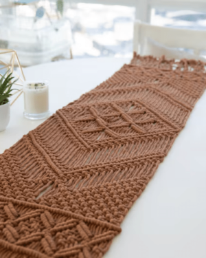 Arshlaza Macrame Coco Table Runner