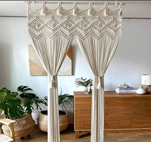 Arshlaza Macrame Curtain For Door or Window