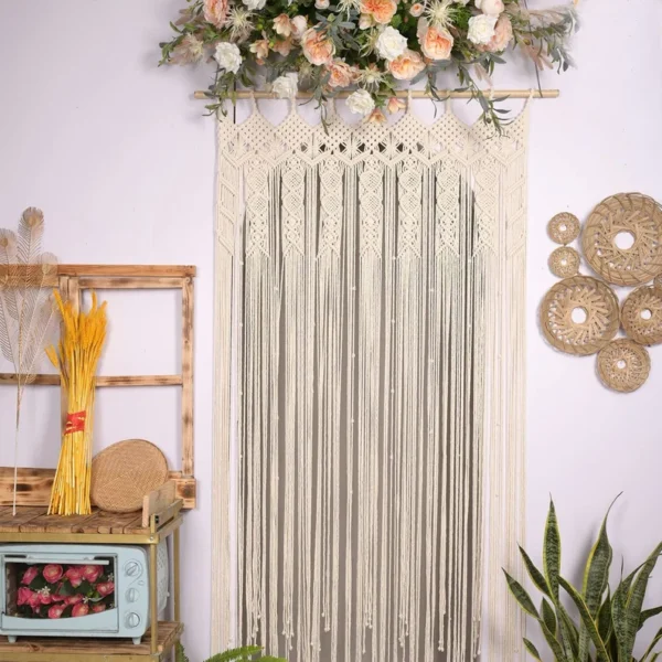 Arshlaza Macrame Door Curtains Boho Wedding Decor