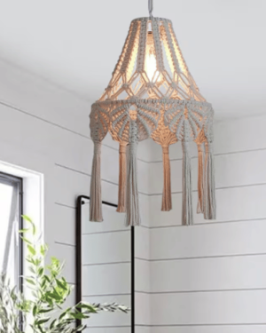 Arshlaza Macrame Farmhouse Nursery Chandelier Light Cover