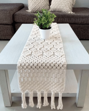 Arshlaza Macrame Farmhouse Table Runner