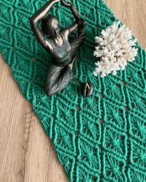 Arshlaza Macrame Green Color Table Runner