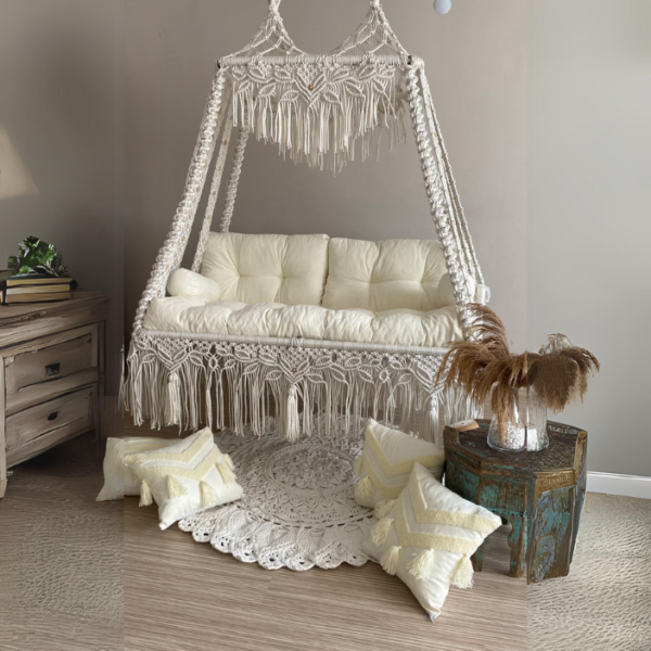 Arshlaza Macrame Hängesessel Sofa Double Swing