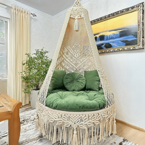 The Royal Macrame Patio Swing Chair